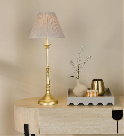 Judy Table Lamp Satin Gold With Shade
