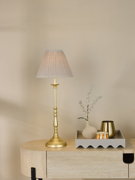 Judy Table Lamp Satin Gold With Shade