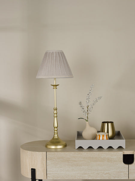 Judy Table Lamp Satin Gold With Shade