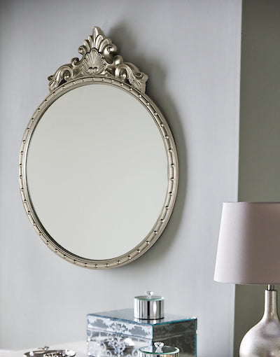 Overton Round Mirror Champagne