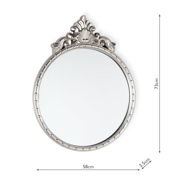 Overton Round Mirror Champagne