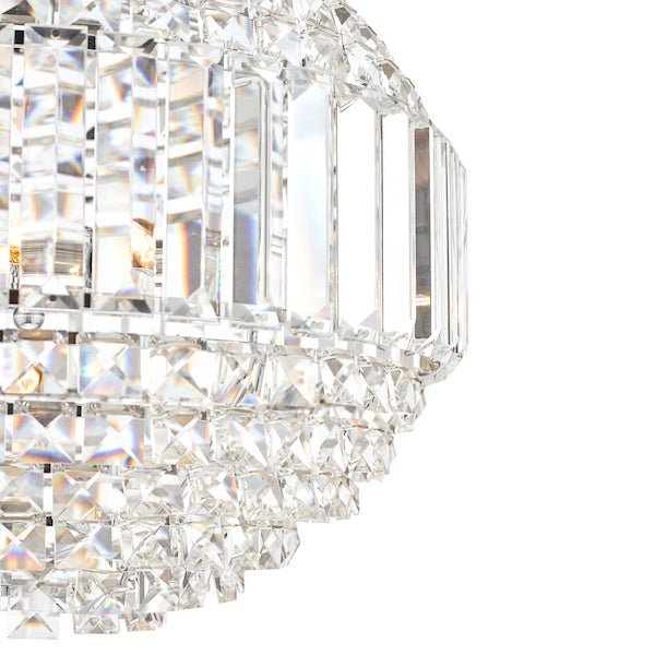 Vienna 5 Light Chandelier Crystal & polished Chrome