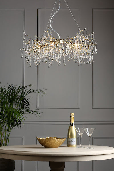 Willow Grande 5 Light Pendant Champagne Crystal