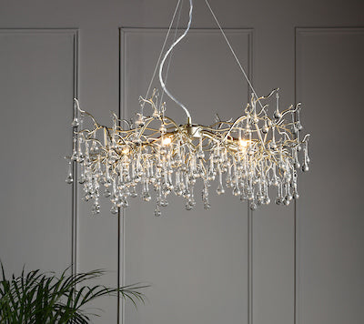 Willow Grande 5 Light Pendant Champagne Crystal