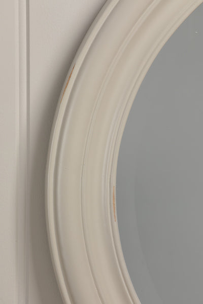 Tate Round Mirror Ivory