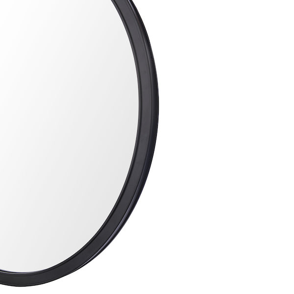 Harrington Round Mirror Black