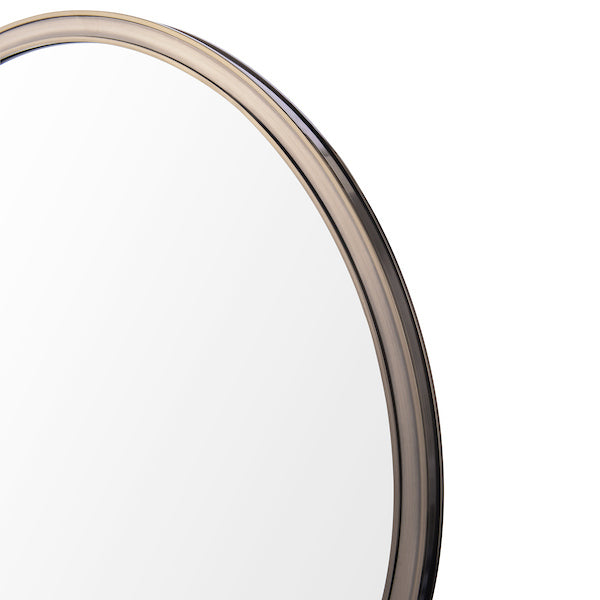 Harrington Round Mirror Antique Brass