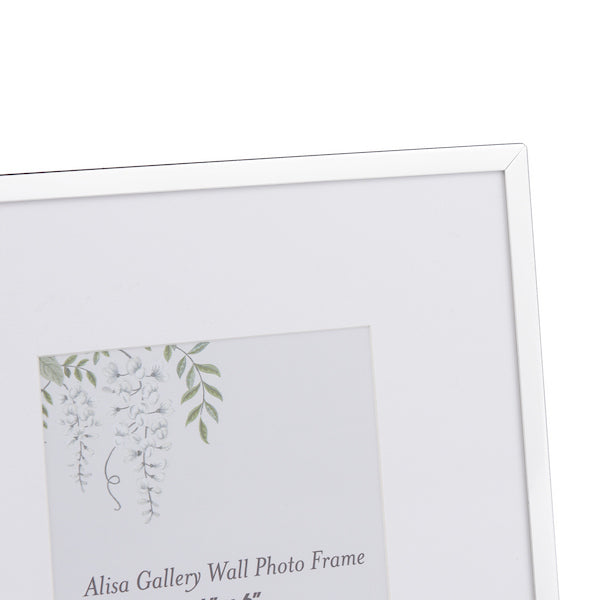 Alisa Gallery Wall Photo Frame Set of 6 Polished Silver