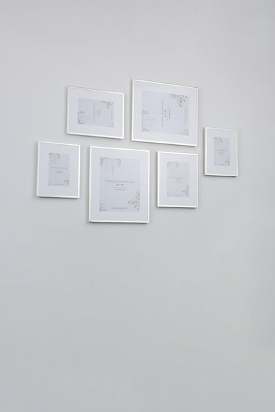 Alisa Gallery Wall Photo Frame Set of 6 Polished Silver