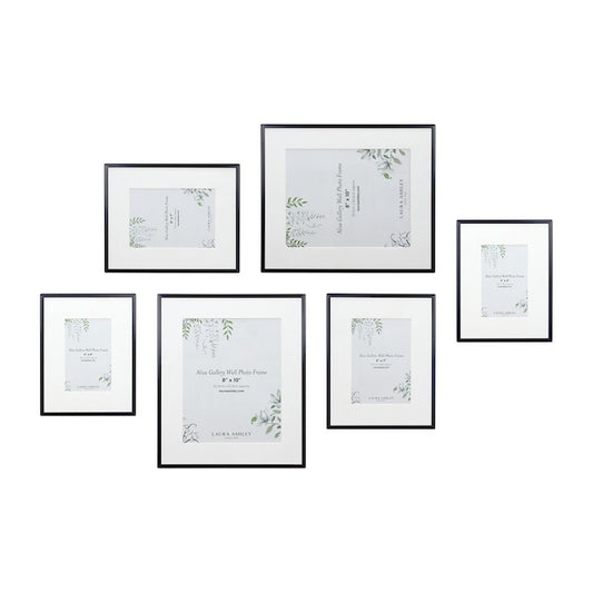 Alisa Gallery Wall Photo Frame Set of 6 Matt Black