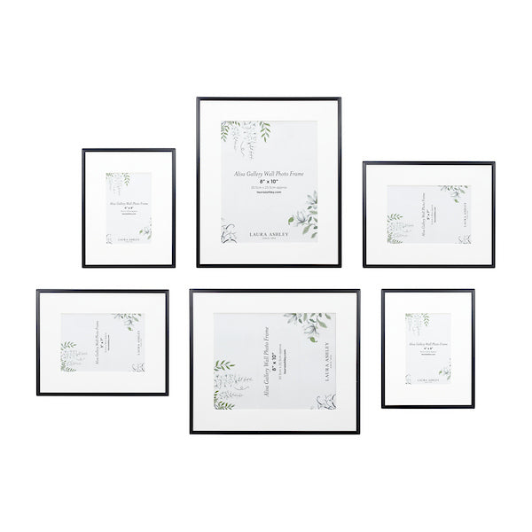 Alisa Gallery Wall Photo Frame Set of 6 Matt Black