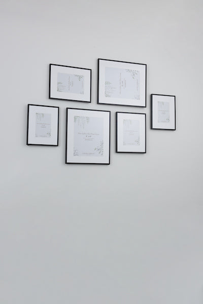 Alisa Gallery Wall Photo Frame Set of 6 Matt Black