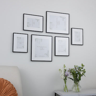 Alisa Gallery Wall Photo Frame Set of 6 Matt Black