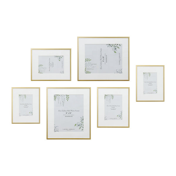 Alisa Gallery Wall Photo Frame Set of 6 Matt Gold