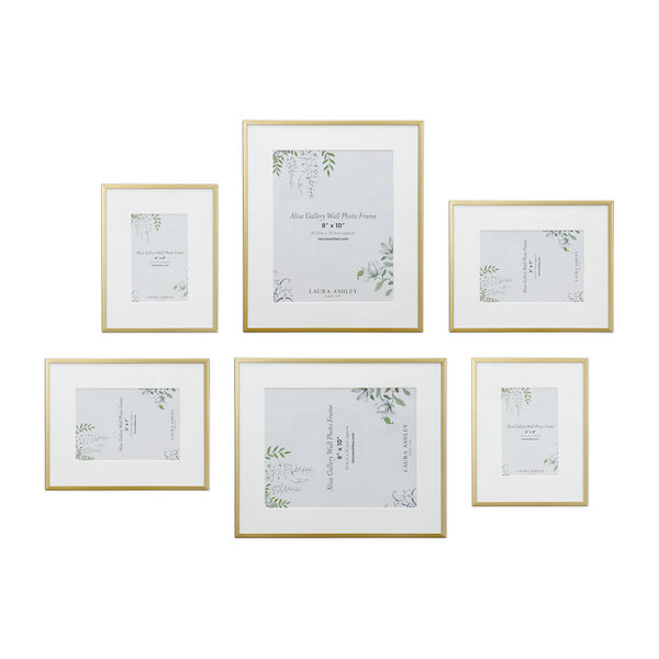 Alisa Gallery Wall Photo Frame Set of 6 Matt Gold