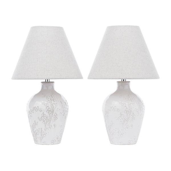 Pussy willow Table Lamp Twin Pack