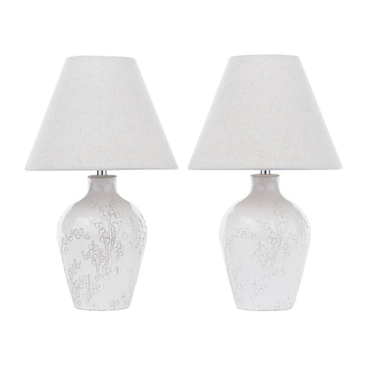 Pussy willow Table Lamp Twin Pack