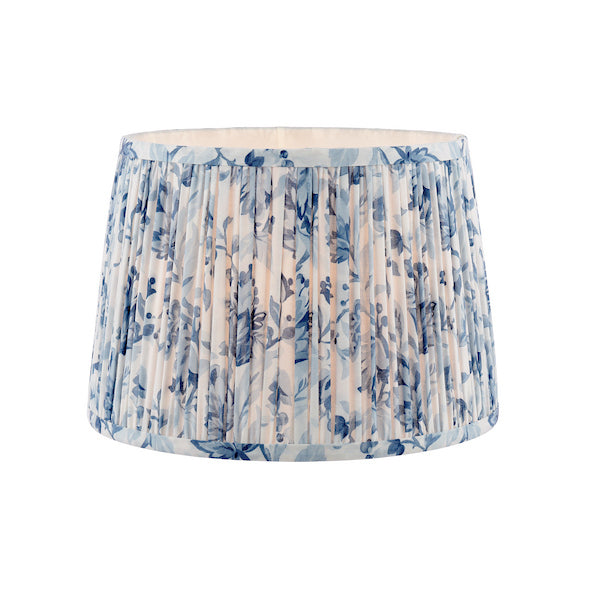Adwick Trail 12" Blue Cotton Pleated Lampshade