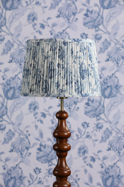 Adwick Trail 12" Blue Cotton Pleated Lampshade