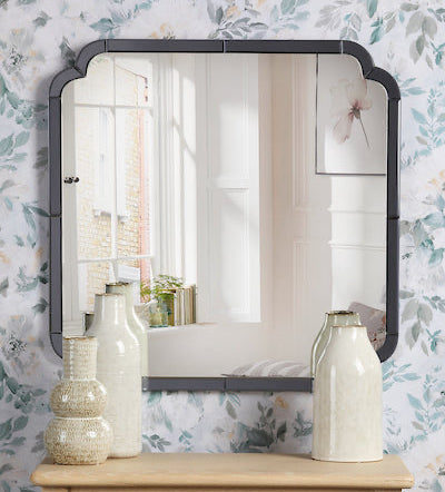 Martham Blue Edge Square Mirror