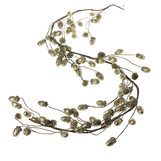 Acorn Gold Glitter Garland