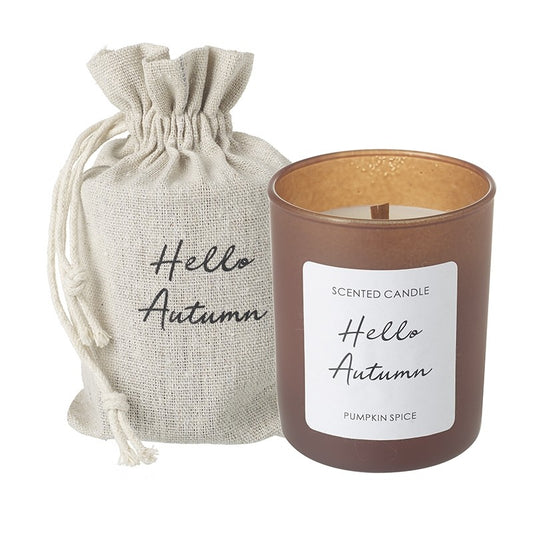 Hello Autumn Pumpkin Spice Scented Candle