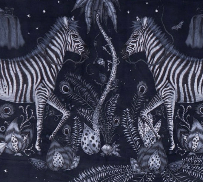Emma J Shipley Lost world velvet fabric.
