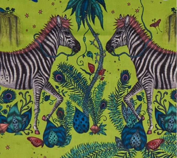 Emma J Shipley Lost world velvet fabric.